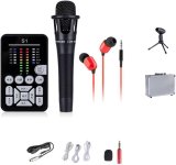 Professional Audio Mixer, S1 Live Sound Card External USB Headset Microphone Live Broadcast Sound Card For MobilePhone Computer PC