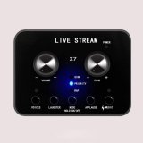 X7 Audio Mixer External Sound Card Headset Microphone Webcast Live Broadcast Voice Changer for Computer Smart Phone Tablet