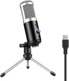 USB Microphone, Plug & Play Real-Time Ear Tracking, Sensitive Pickup, Good Noise Reduction, Heart-Shaped Pointing, Suitable for a Variety of Occasions