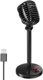 Desktop Mic, Computer Condenser Laptop/PC Mic Plug Play for,Skype,Recording,Gaming,Podium,Court Conference,Dictation,USB