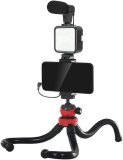 Octopus Tripod Microphone Fill Light Vlog Set Mobile Video Shooting Set