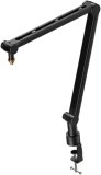 Broadcast Microphone Arm Desktop Mount Foldable Professional Accessory for Video Gaming Mic Boom Stand Clip on Cable Holder