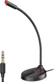 Computer Microphone,USB Desktop Microphone 3.5mm PC Computer Mic Plug & Play for Online Chatting, Home Studio, Podcasting, Gami (Color : Black, Size : 3.5mm)