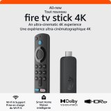 Appareil de diffusion continue Amazon Fire TV Stick 4K, comprend la prise en charge du Wi-Fi 6, de Dolby Vision/Atmos et de la télévision en direct et gratuite