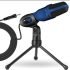 New Condenser Microphone 3.5mm Plug Home Stereo MIC Desktop Tripod for PC YouTube Video Skype Chatting Gaming Podcast Recording (Color : D) (A)