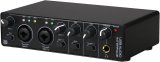 USB Audio Interface Sound Card RHM 2 In 2 Out Audio Interface Sound Board with 48V Phantom Power for Recording Professional Audio Mixer & Mic Preamplifier XLR/TSR/TS Ports for Guitarist Vocalist