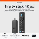 Appareil de diffusion continue Amazon Fire TV Stick 4K Max, prend en charge le Wi-Fi 6E, la télévision en direct et gratuite sans câble ni satellite