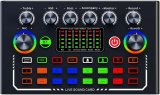 F009 Audio Mixer Live Sound Card with DJ Mixer Effects and Studio Equipment Voice Changer Podcast Production