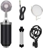 Recording Microphone Condenser Microphone Plug and Play PC Microphone with Filter Suitable for Podcasting Voice Recording Games Laptop Computer Phone