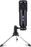 USB Microphone with Tripod Stand Mute Button Latency-Free, Computer Microphone for Video Conference,Computer Mobile Game Noise Cancelling Microphone