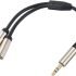 Headphone Splitter 3.5mm Headphone Splitter 2 Female to 1 Male Double Headphone Adapter for Phone Tablet Laptop