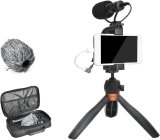 Sound Card Kit CVM-VM10-K2 PRO Smartphone Video Rig with Tripod, External Shotgun Mic, Vlogging Kit Studio Setup for Recording Music