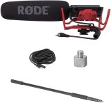 Rode VideoMic Microphone Pack with Rycote Lyre Mount, Boom Pole, Screw Adapter and Extension Cable