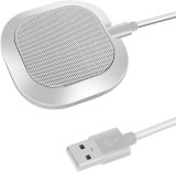 Conference Microphone, USB Computer Microphone, Omnidirectional Mic for Computers PC, Condenser Boundary Desktop Microphones for Streaming,VoIP Calls,Skype,Chatting