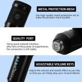 VejiA Metal USB Microphone for Computer Condenser Recording PC Microphone for Windows Gaming, Podcast,Chatting