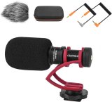 Camera Microphone,Comica CVM-VM10II Professional Video Microphone with Shock Mount, Deadcat,Compact Shotgun Mic Compatible with iPhone,DSLR Camera,Android Smartphones- Perfect for TikTok YouTube Vlog