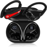 UrbanX Challenger Series Sports Earphones Wireless Bluetooth with Built-in Mic, 200H Superior Playtime, Immersive Sound, Quick-Pair, Secure Fit, IPX7 Waterproof, for AudioBooks and Podcasts – Red