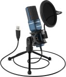 TONOR USB Microphone, Computer Cardioid Condenser PC Gaming Mic with Tripod Stand & Pop Filter for Streaming, Podcasting, Vocal Recording, Compatible with Laptop Desktop Windows Computer, TC-777