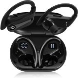 UrbanX Challenger Series Sports Earphones Wireless Bluetooth with Built-in Mic, 200H Superior Playtime, Immersive Sound, Quick-Pair, Secure Fit, IPX7 Waterproof, for AudioBooks and Podcasts – Black