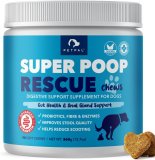 Super Poop Rescue Chews by Petpal | Anal Gland Support | Digestion, Probiotics, Fibre Supplement for Dogs of All Ages | Scoot | (Chicken, 90ct)