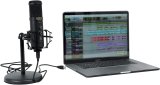 Rockville Solo-Cast Pro 24 bit 192Khz USB Computer Microphone Youtube Zoom Podcasting Gaming Skype Twitch Streaming Home Studio Recording Laptop Desktop Mic w/ Headphone Out+Desk Stand+Pop Filter