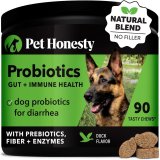 Pet Honesty Digestive Probiotic Soft Chews for Dogs, Natural Digestive Support, Immunity Health, Seasonal Allergies, Occasional Diarrhea & Constipation Due to Normal Environmental Issues (Duck)