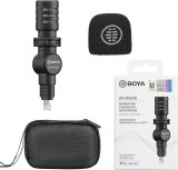 BOYA Microphone for iPhone, BY-M100D External Omnidirectional Mic Phone Audio Video Recording, Easy Plug&Play Mic for YouTube/Vlogging/Podcast for iPhone/iPad