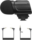 Saramonic Cardioid Stereo Shotgun Microphone, SR-VM1S Shotgun Condenser Vlog Mic for DSLR Camera Canon Nikon Sony Smartphones Podcast