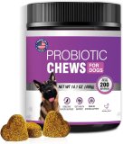 Probiotics for Dogs Dog Probiotic Chews and Digestive Enzymes Prebiotic Health Gut Itchy Skin Probioticos Itching Diarrhea Chew Supplements Canine Pet Prebiotics 200 Natural Soft Chewable Tablets