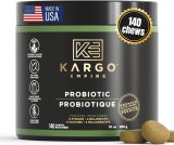 Kargo Empire Probiotic Dog Supplement–Supports Digestion & Healthy Immune System–Helps with Gut Health, Itchy Skin, Seasonal Allergies, and Yeast–4 Billion CFU’s/2 Chews–140 Soft Chews