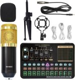 Sound Card Kit BM800 V10XPro Mixer Sound Card Studio Audio Mixer Singing Noise Reduction Microphone Voice Live Broadcast Phone Computer Record Studio Setup