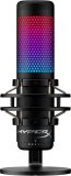 HyperX QuadCast S RGB USB Condenser Microphone for PC, PS4 and Mac, Anti-Vibration Shock Mount, Four Polar Patterns, Pop Filter, Gain Control, Gaming, Streaming, Podcasts (Renewed)