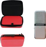 Navitech Red Podcast Microphone Shock Proof Carry Case Compatible with The Samson Go Mic