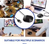 Conference USB Microphone for PC Laptop PC Mic with Omnidirectional Boundary Condenser Computer Microphone for Meeting, Gaming, Recording, Chat