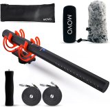 Movo X3-II 11-inch XLR Shotgun Microphone for Camera – Supercardioid Condenser Shotgun Mic for DSLR, Content Creation, Video, and Filmmaking – Directional Boom Mic with Rycote Shockmount, Grip