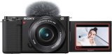 Sony Alpha ZV-E10 – APS-C Interchangeable Lens Mirrorless Vlog Camera Kit – Black