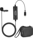 Movo LV1-DI High Fidelity Digital Lavalier Omnidirectional Clip on Microphone for iPhone with MFi Certified Lightning Connector Compatible with iPhone, iPad, iPod, iOS Smartphones and Tablets