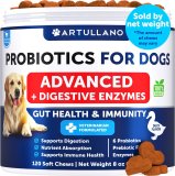 Probiotics for Dogs – Dog Probiotics Chewables – Support Gut Health, Itchy Skin, Allergies, Immunity, Yeast Balance – Digestive Enzymes with Prebiotics – Reduce Diarrhea, Gas – 120 Probiotic Chews