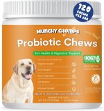 Munchy Chomps Probiotic Chews for Dogs,Gut Health & Digestion Support with Prebiotics & Bacillus Subtilis – Diarrhea Relief & Promotes Bowel Regularity & Immune Strength (Bacon)