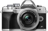 Olympus OM-D E-M10 Mark IV Camera with M.Zuiko Digital ED 14-42mm F3.5-5.6 EZ Lens, Silver