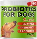 Probiotics for Dogs – 180 Advanced Allergy Relief Dog Probiotics Chews + Digestive Enzymes – Relieves Diarrhea, Gas, Constipation – Improve Digestion, Immunity, Hot Spots – Made in USA