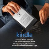 Amazon Kindle – The lightest and most compact Kindle, with extended battery life, adjustable front light, and 16 GB storage – Black